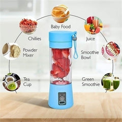 Rechargeable Portable Mini Juicer Blender – 6 Blades, 380ml